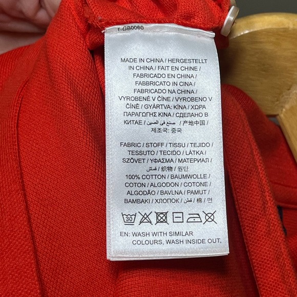 Gant Women Short Sleeve Collared Pique Polo Dress Lava Red XS - Picture 6 of 6